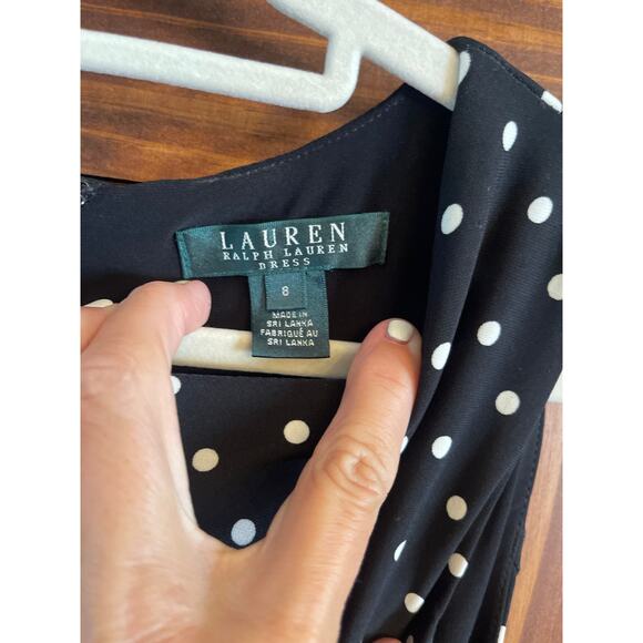 Lauren Ralph Lauren polkadot jumpsuit wide leg size 6 - Picture 6 of 7